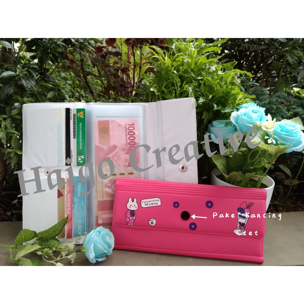 DOMPET DISIPLIN MOTIF BONEKA ICE CREAM-PENUTUP PAKE KANCING CTET