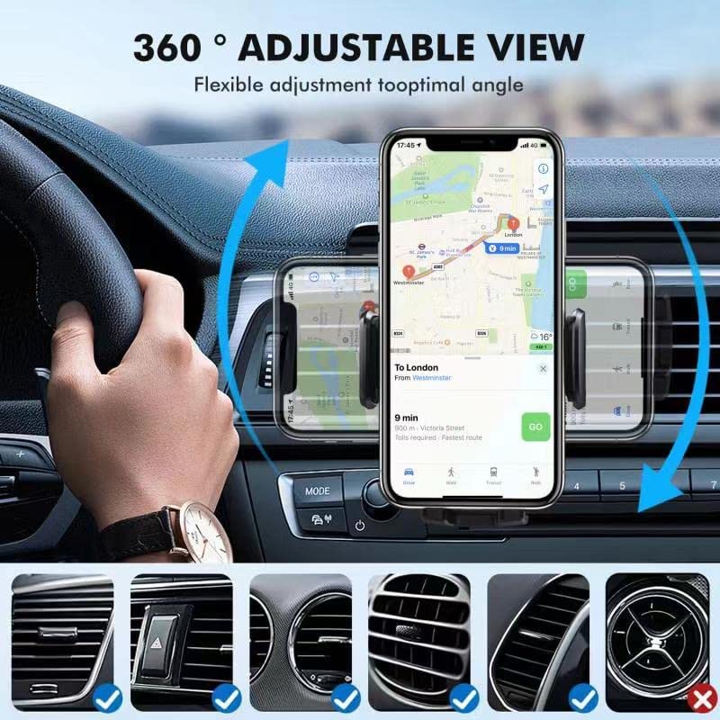 Universal Car Air Vent Clip Mount 17mm Ball Head Base Car Mobile Phone Holder Adjusting Head Car Air Outlet Hook Car Air Outlet Bracket Aksesoris