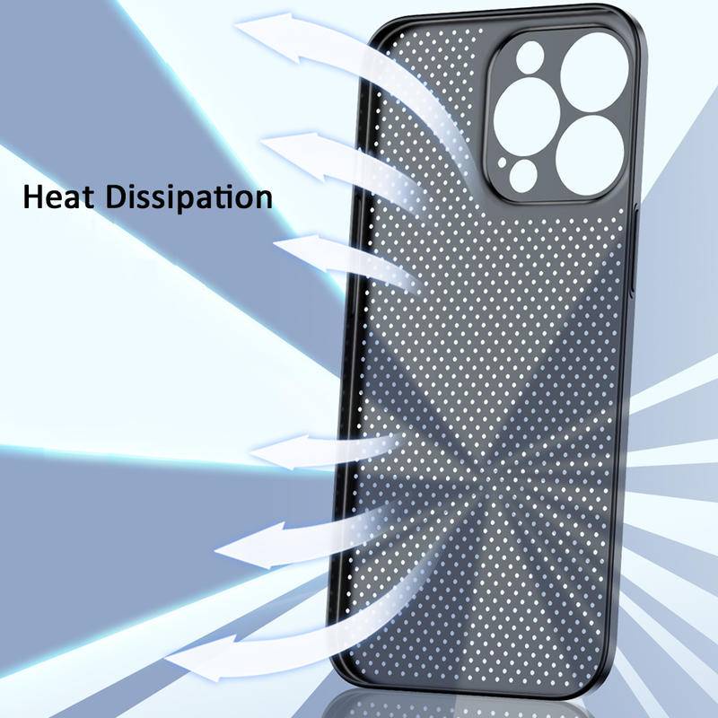 IPHONE Casing Pendingin Penghilang Panas Untuk Iphone11 12 13 14 Pro Max Plus Penutup Lubang Hollow Ultrathin Super Tipis