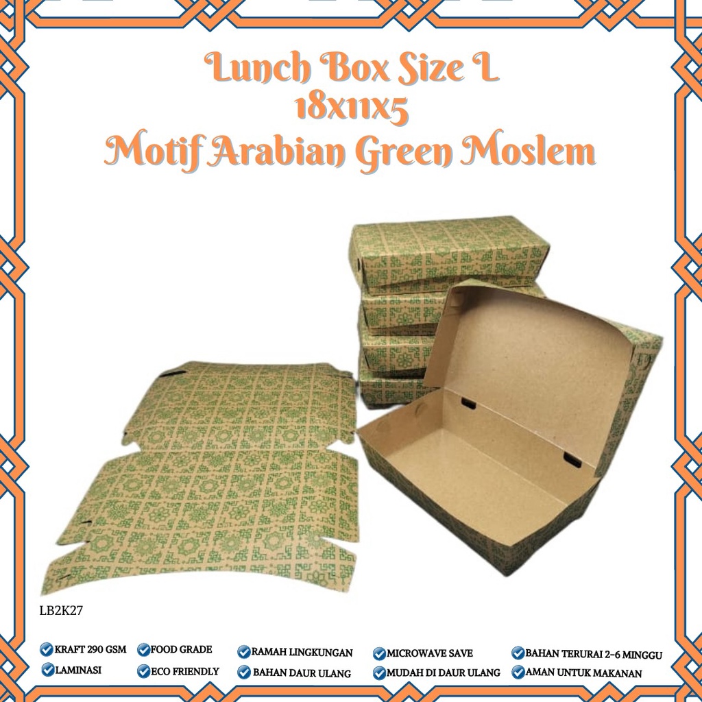 Paper Lunch Box Large Lunch Box Large (LB2K27-Laminasi)