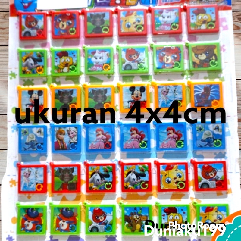 mainan puzzle geser kotak acak kecil / puzle geser 9 kotak / mainan edukasi anak murah