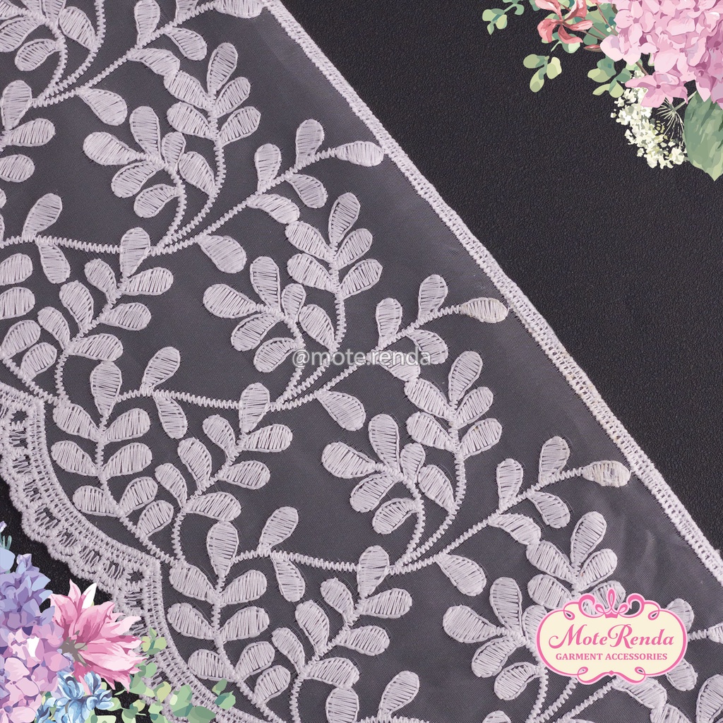 Renda organdi premium lebar 14cm, kode 5OMA1401