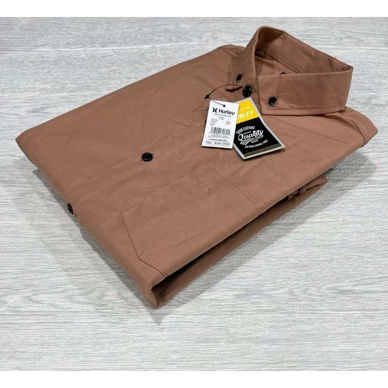 KEMEJA POLOS PRIA LENGAN PENDEK WARNA MOCCA HEM PRIA KATUN LENGAN PENDEK PREMIUM QUALITY BAJU KEMEJA