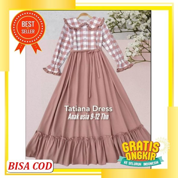 Baju Gamis Dress Pakaian Fashion Busana Muslim Anak Bayi Balita Wanita Anak Cewek Perempuan Tanggung