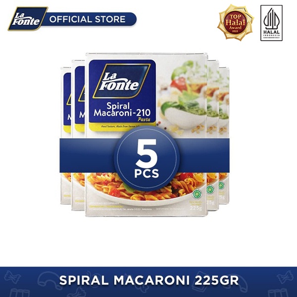 

La Fonte Spiral Macaroni 225gr - 5 Pcs