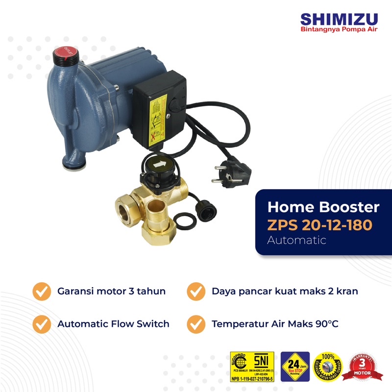 Pompa Booster Shimizu ZPS 20-12-180