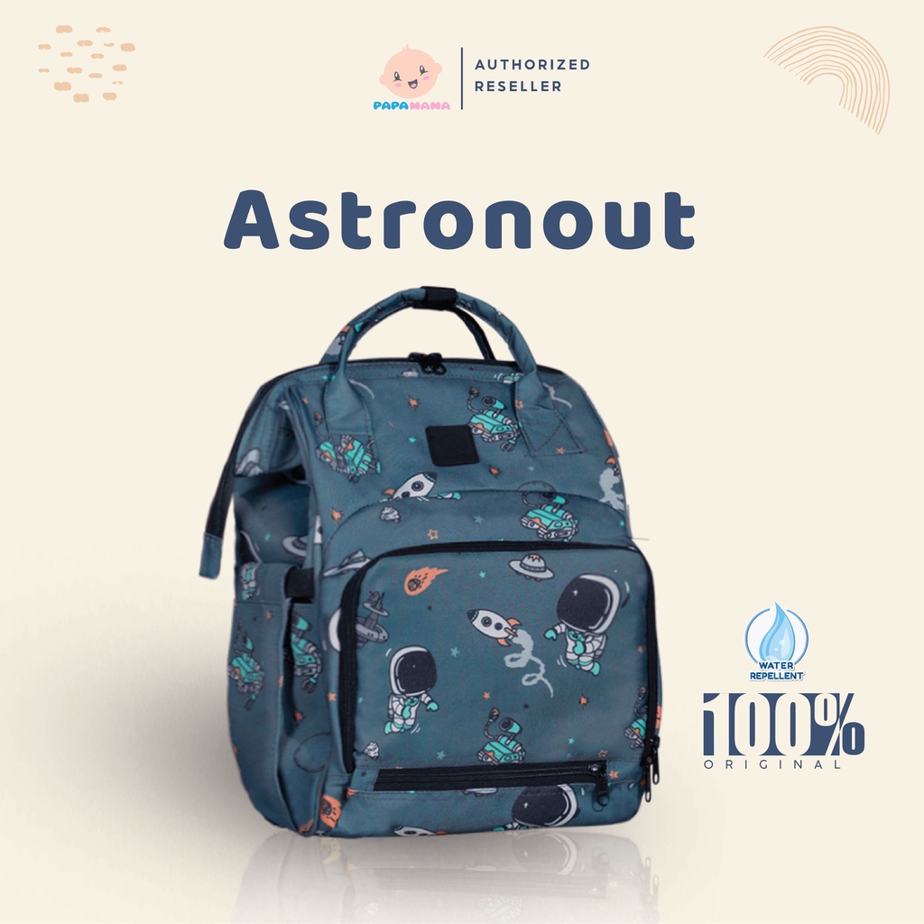 Papamama Pattern Diaper Bag  Astronout Water Repellent Fabric - 1031