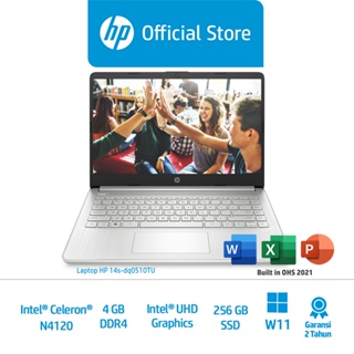 Laptop HP 14s-dq0510TU/14”/	Intel® Celeron® N4120/4 GB/IntelUHDGraphics/256 GB SSD / W11 / OHS