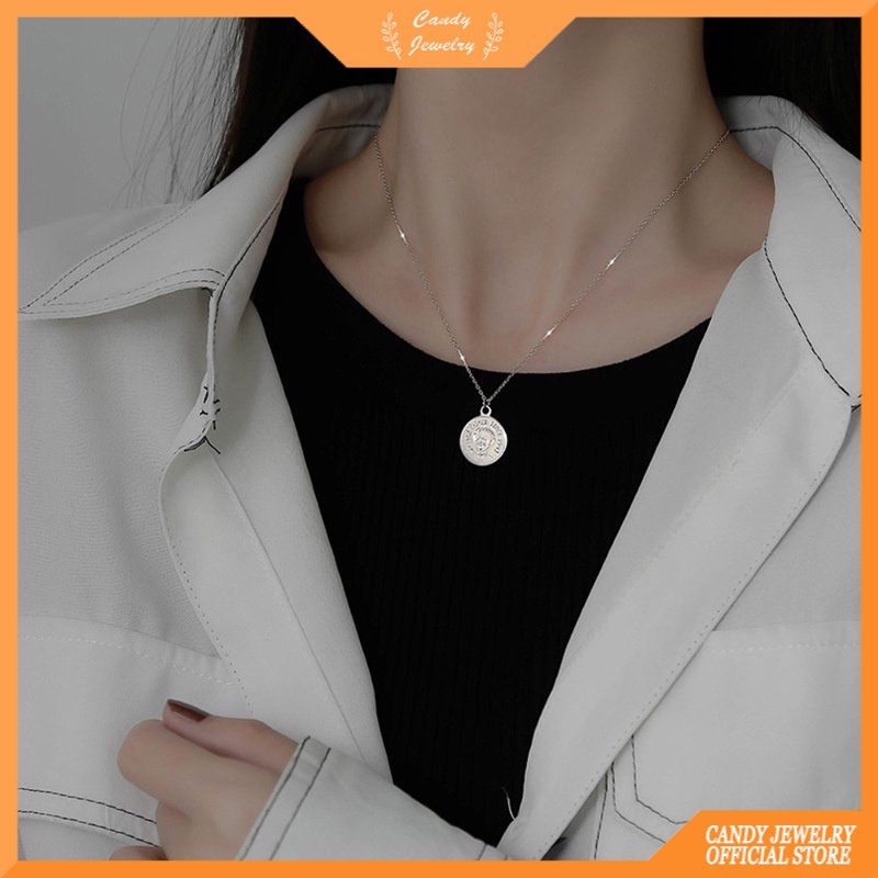 Candy Jewelry Fashion Copper Pendant Necklaces Prince Coin Necklace Simple Clavicle Chain for Women