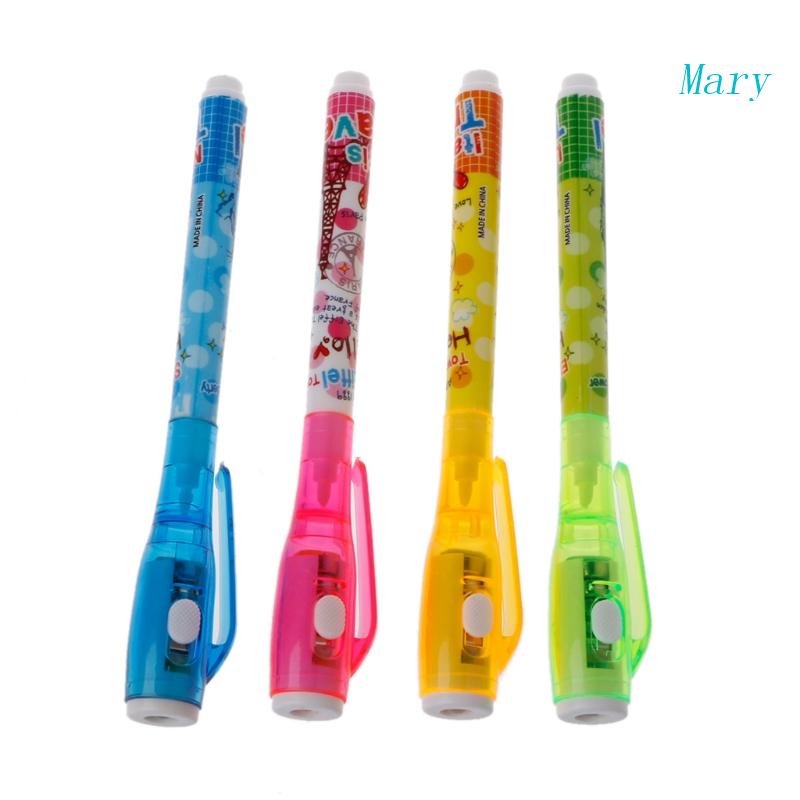 Mary 4Kit Magic Marker Pen Invisible Ink Pen Untuk Pesan Rahasia Pesta Anak Nikmat Mainan