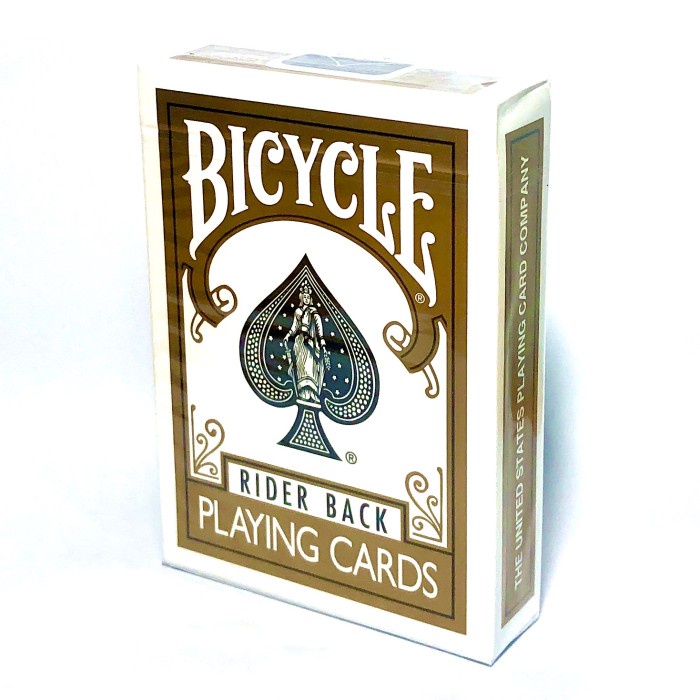 Play Bicycle Rider Back Gold Playing Card [Kartu Remi Import] Limited Ori