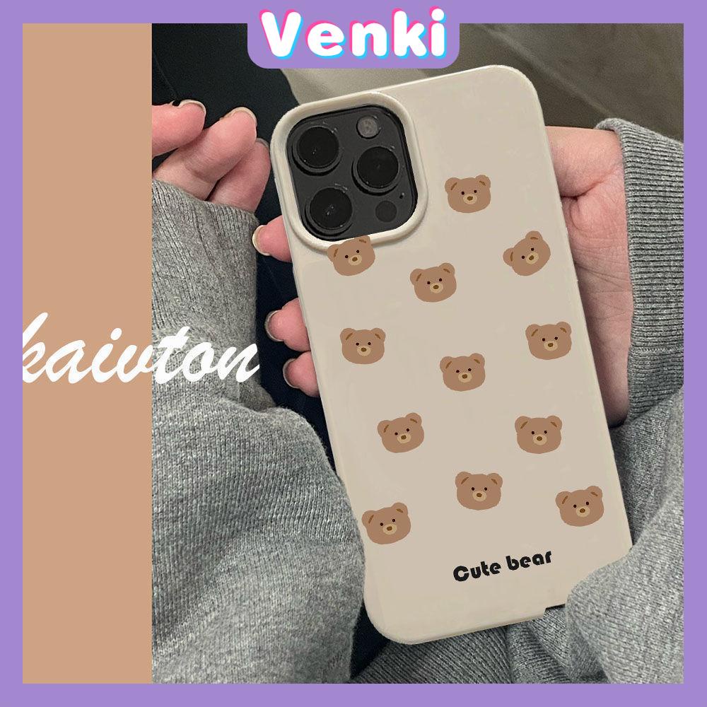 Case iPhone 14 Pro Max Soft TPU Candy Case Cute Little Bears Glossy Khaki Case Camera Protection Shockproof For iPhone 13 12 11 Plus Pro Max 7 Plus X XR