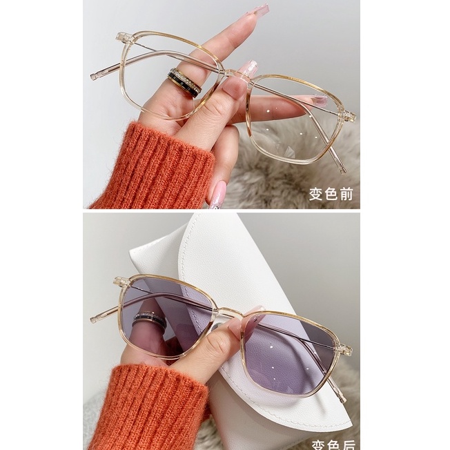 Kacamata Photochromic Anti Blue Light Pria Wanita UV400 Kaca Mata Lensa Anti Radiasi Komputer Eyeglasses Gaming Eyewear