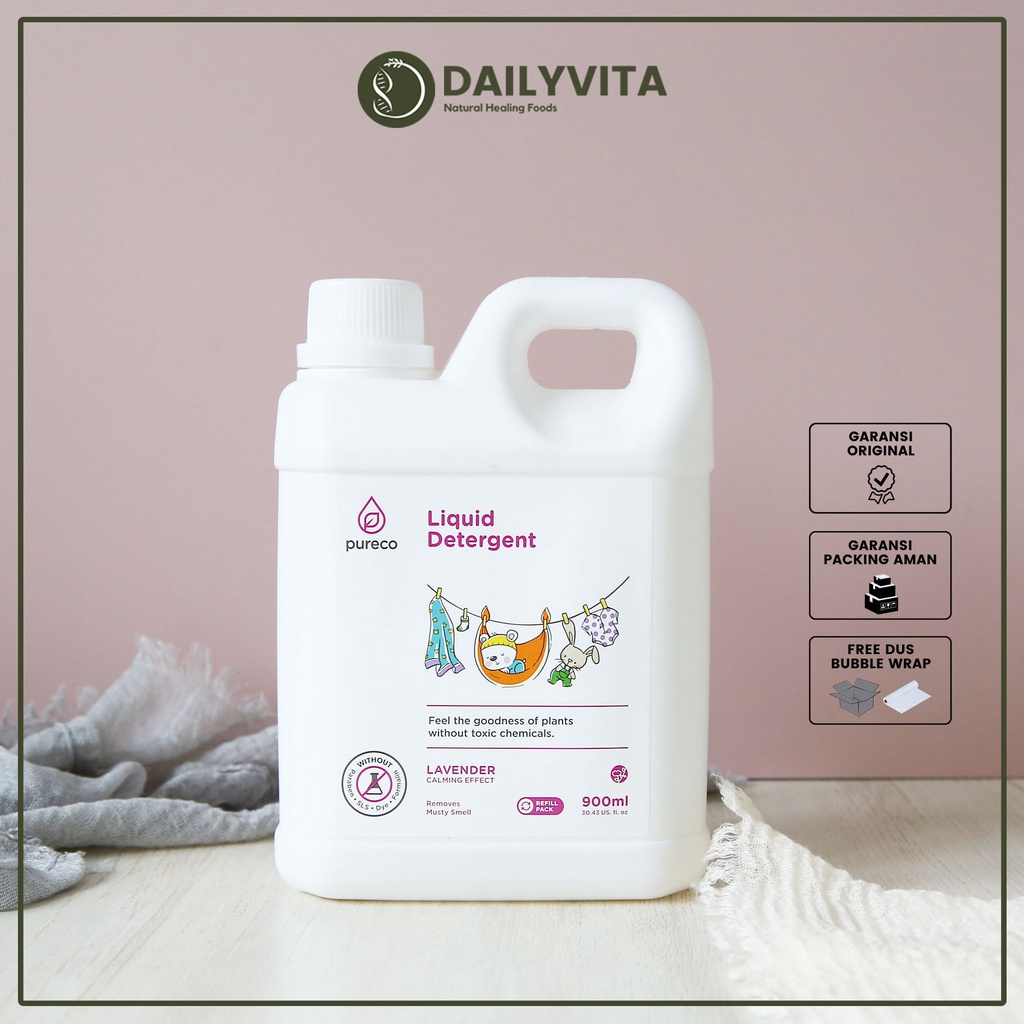 Pureco Floor Cleaner/Fabric Softener/Liquid Detergent/Liquid Dish Bottle Soap 900 ml