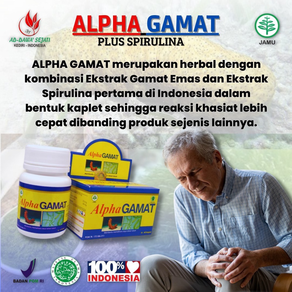 Obat Asam Urat ALPHA GAMAT Membantu Menurunkan Kolesterol Nyeri Sendi HERBAL Ori Ampuh Dari BPOM