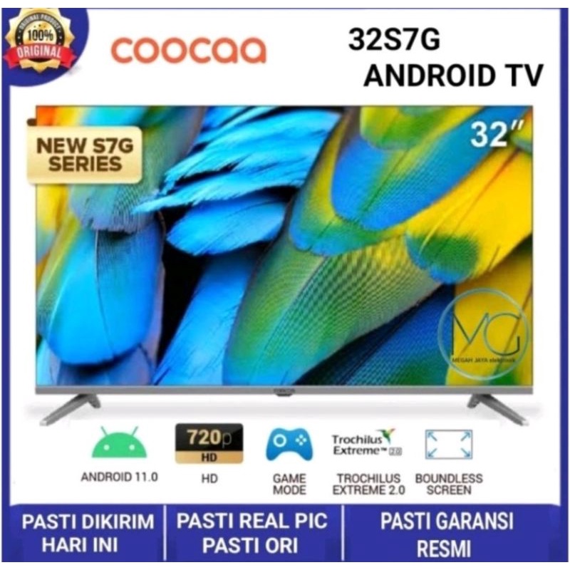 COOCAA TV LED 32 inch COCA 32S7G Coca Coocaa  SMART ANDROID 11 NETFLIX