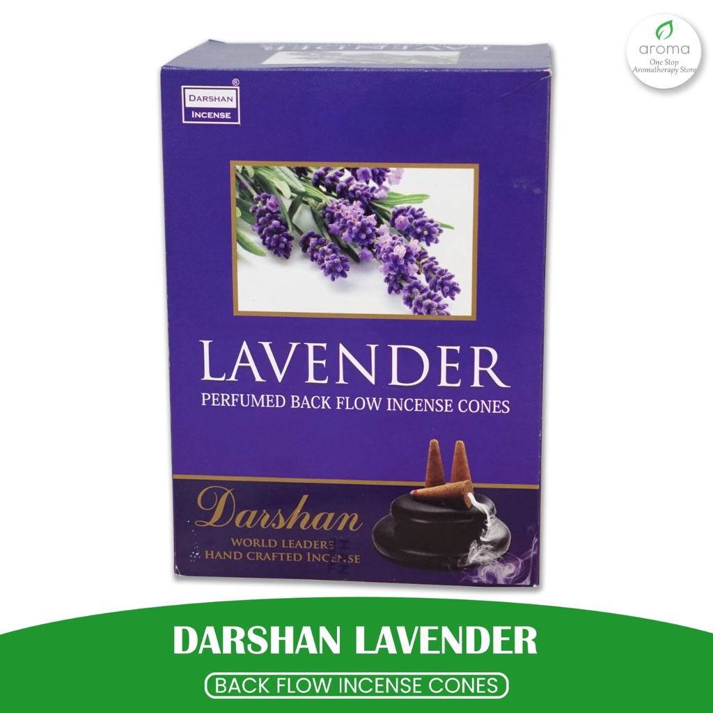 Dupa India Kerucut Aromatherapy Cones - Darshan Lavender Back Flow