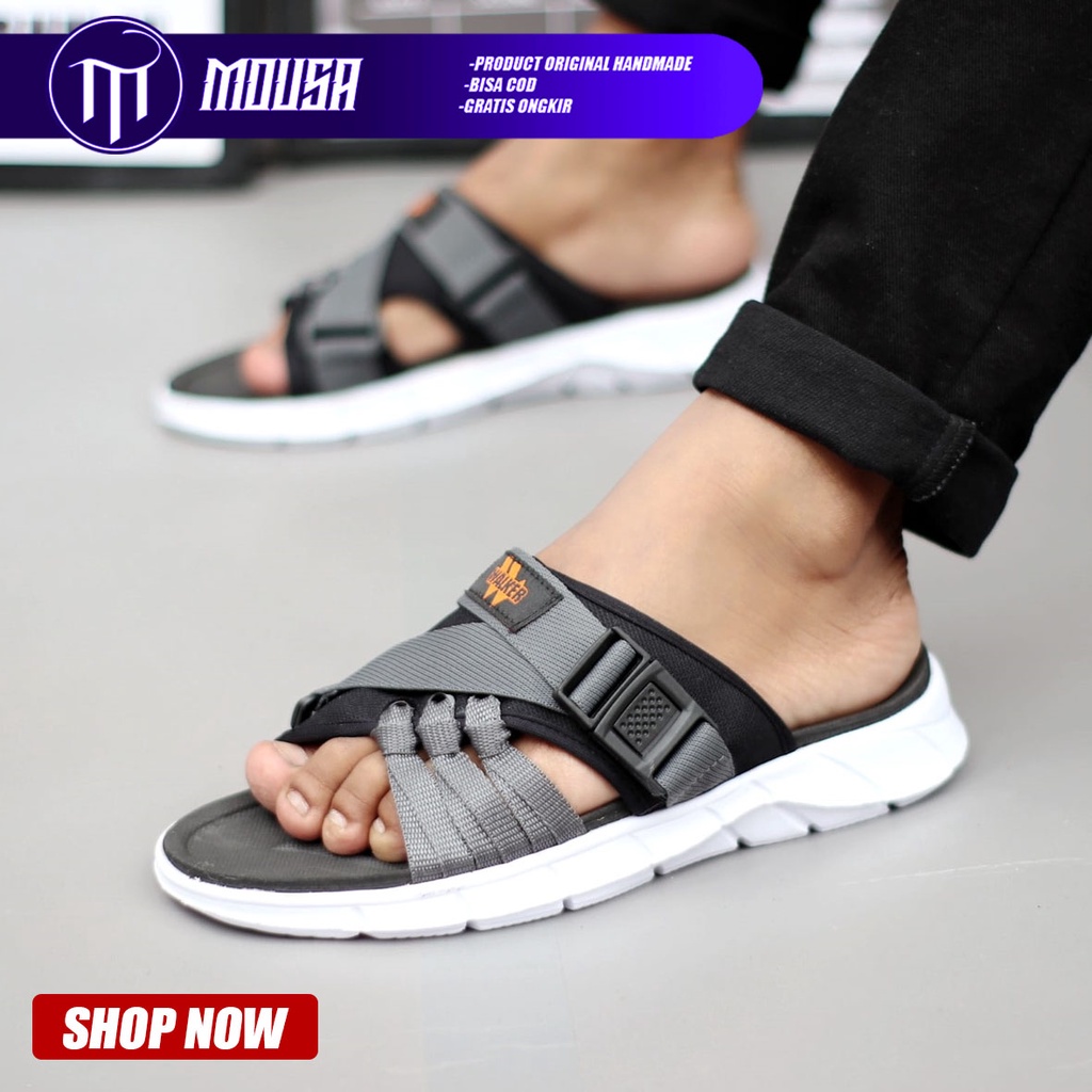 Sandal Slide Sandal Pria Sendal Flip Flop Ringan Terbaru Kekinian Mousa Aber