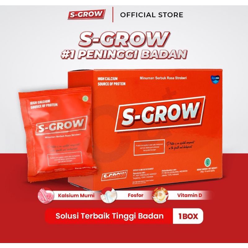 S-GROW suplemen peninggi badan ORI 100%terbukti