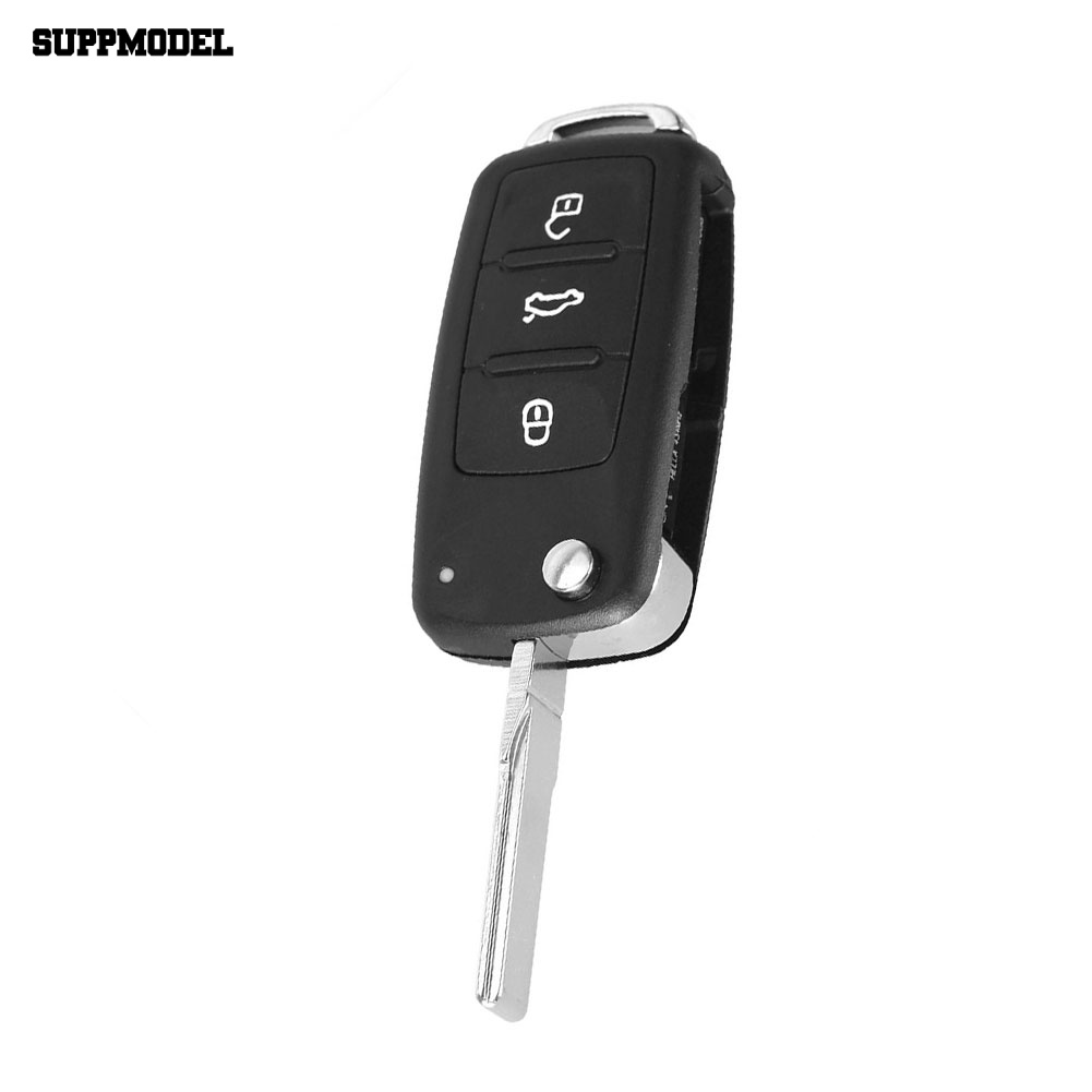 [SM] Casing Cover Fob Kunci Remote Lipat 3kancing Untuk Tiguan Golf Sagitar Polo MK6