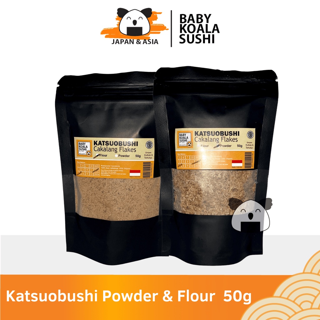 KATSUO FLOUR  dan POWDER Tepung Ikan Cakalang 50 g  Halal │ Bubuk Halus Katsuobushi │ Bonito Floor