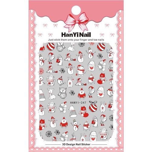 NAIL STICKER NATAL CHRISTMAS SANTA SNOW STIKER NATAL KUKU POHON NATAL STIKER NAILART / BEST SELLER