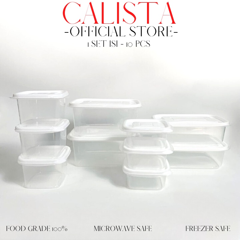 FOOD KONTAINER/CONTAINER SET - TOPLES KOTAK CALISTA RUMOI BENING SEALWARE 1 SET ISI 12PCS - TEMPAT WADAH PENYIMPANAN MAKANAN BUAH SAYUR DIKULKAS - FOOD PREPARATION STORAGE SET - TOPLES KULKAS SET - TOPLES KUE KERING LEBARAN 1 SET