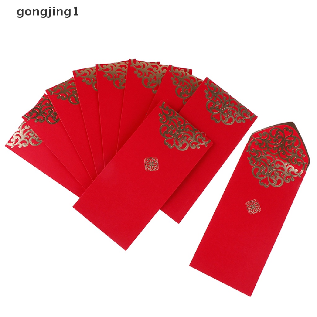Ggg 10pcs New Year Wedding Amplop Merah Tahun Tikus Festival Musim Semi Imlek lucky bag ID