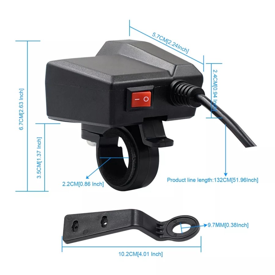 MH - charger motor waterproof voltmeter digital 2 Usb 3.1A 3311
