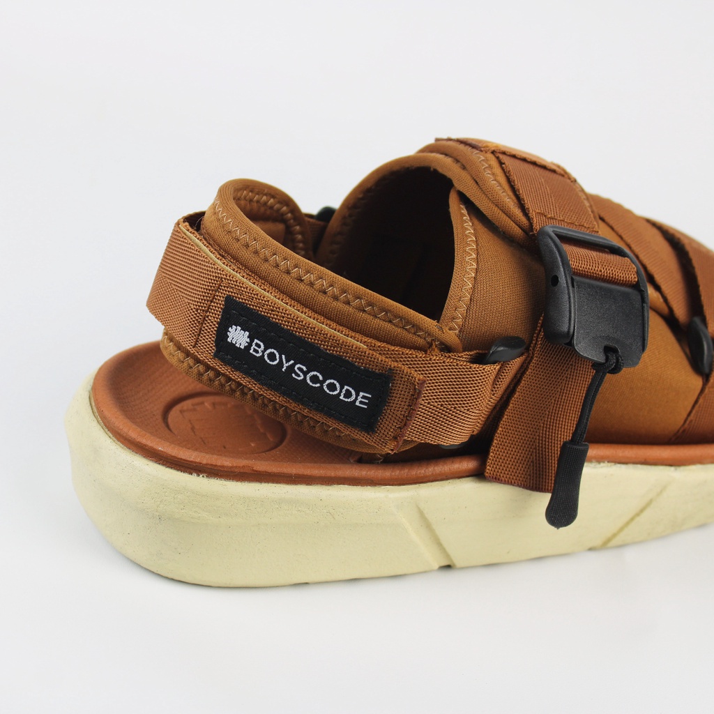 BOYSCODE Sendal Gunung Outdoor Distro Pria Wanita NERO Coklat Brown / Sendal Slide Pria / Sendal Santai