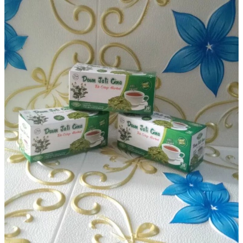 

3 PCS Pelangsing Teh Celup Daun Jati Cina Herbal Alami PELUNTUR Lemak