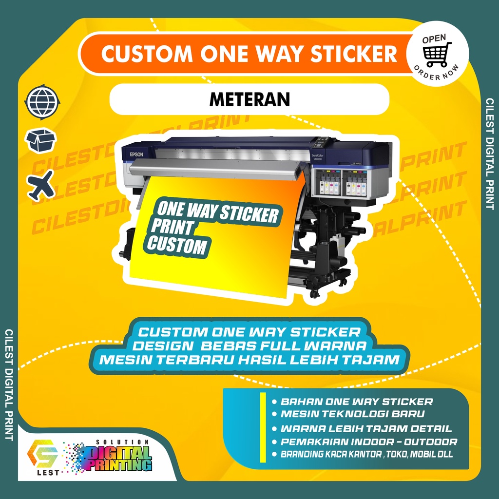 

COSTUM STICKER ONE WAY METERAN FULL COLOR