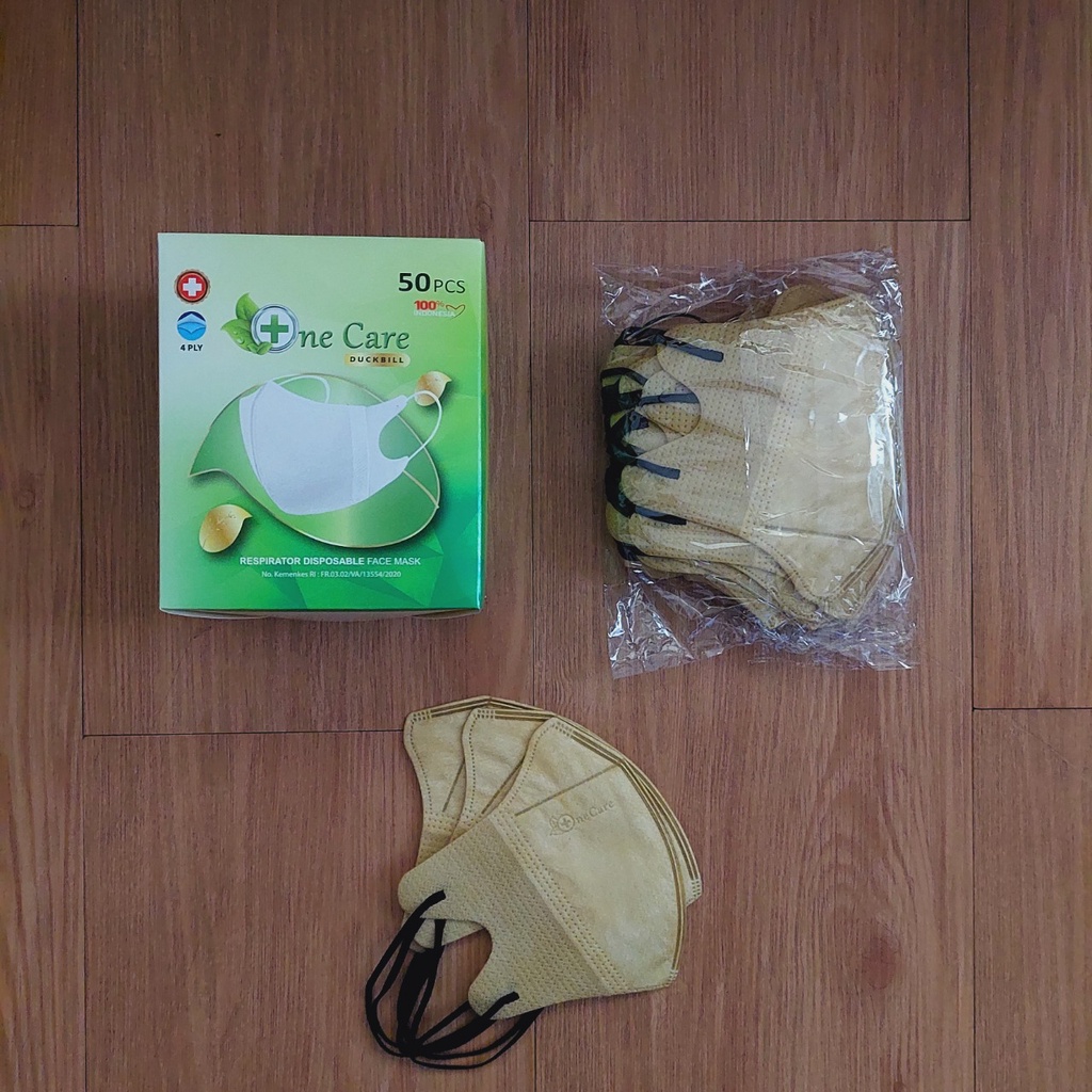 Indonesia Duckbill OneCare isi 50pcs Masker Duckbill 4ply Premium Quality Emboss - Big Plaza