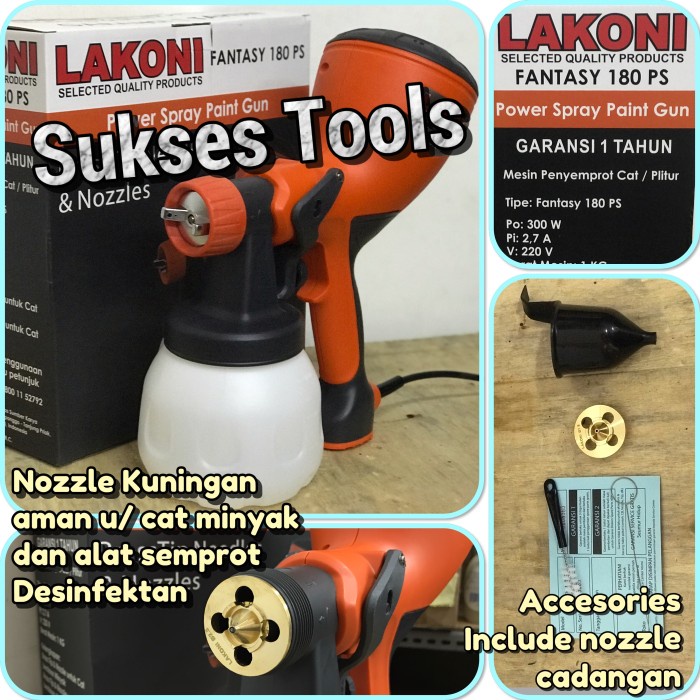 Sag Fantasy 150 Ps Electric Spray Gun Lakoni Alat Semprot Cat Listrik