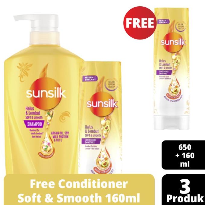 Terbaru - Sunsilk Paket Perawatan Rambut Soft & Smooth Shampoo + Conditioner 
