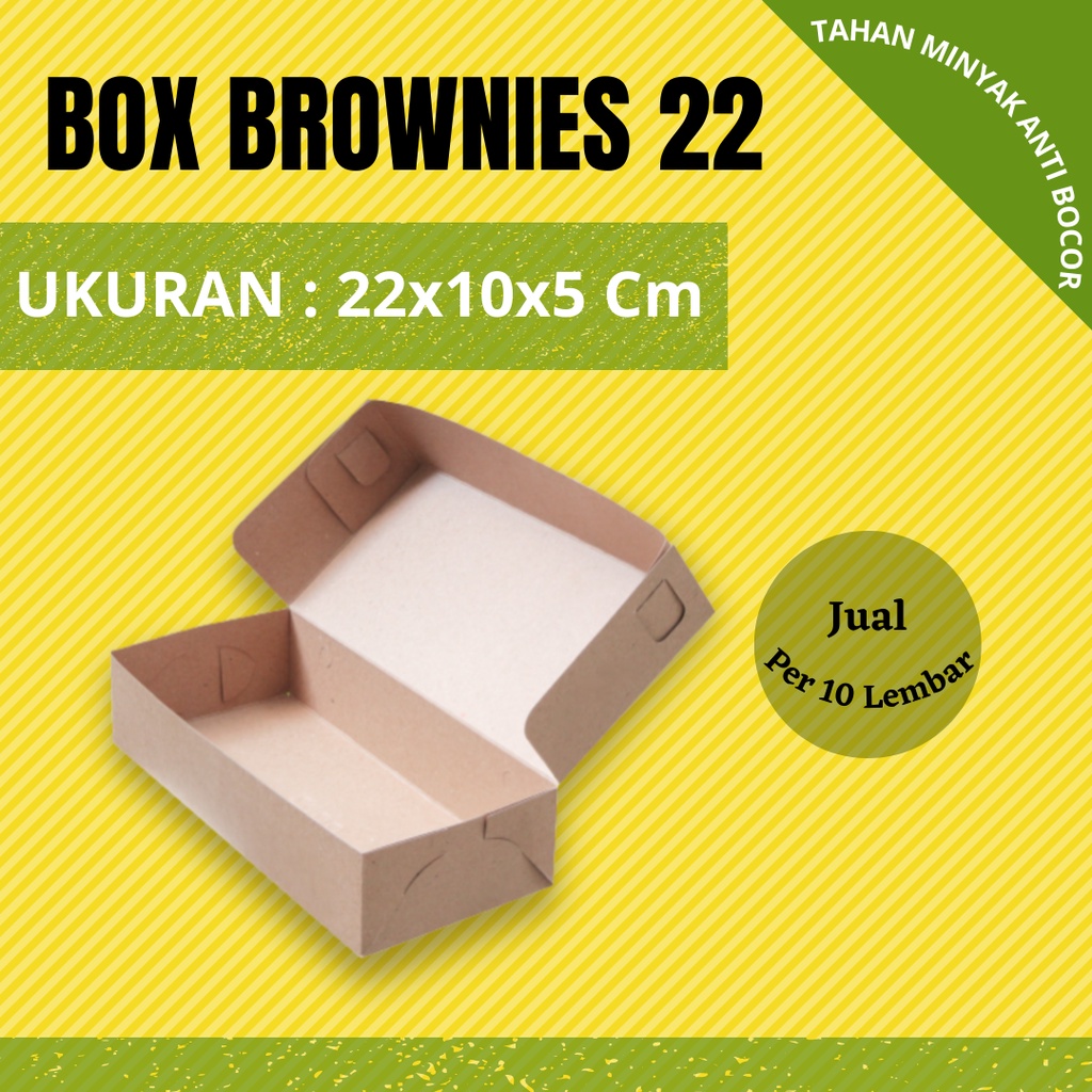 

Dus brownis polos 22 isi 10pcs / box brownis / dus bolu roll / paper box