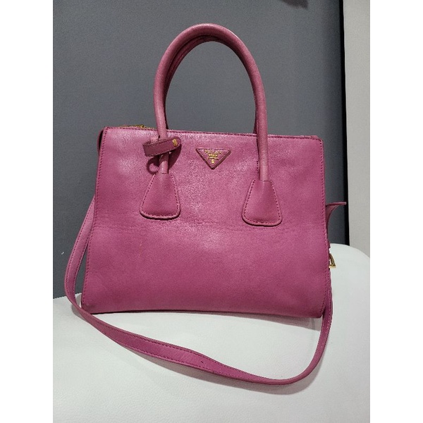 Prada twin pockets double sling bag