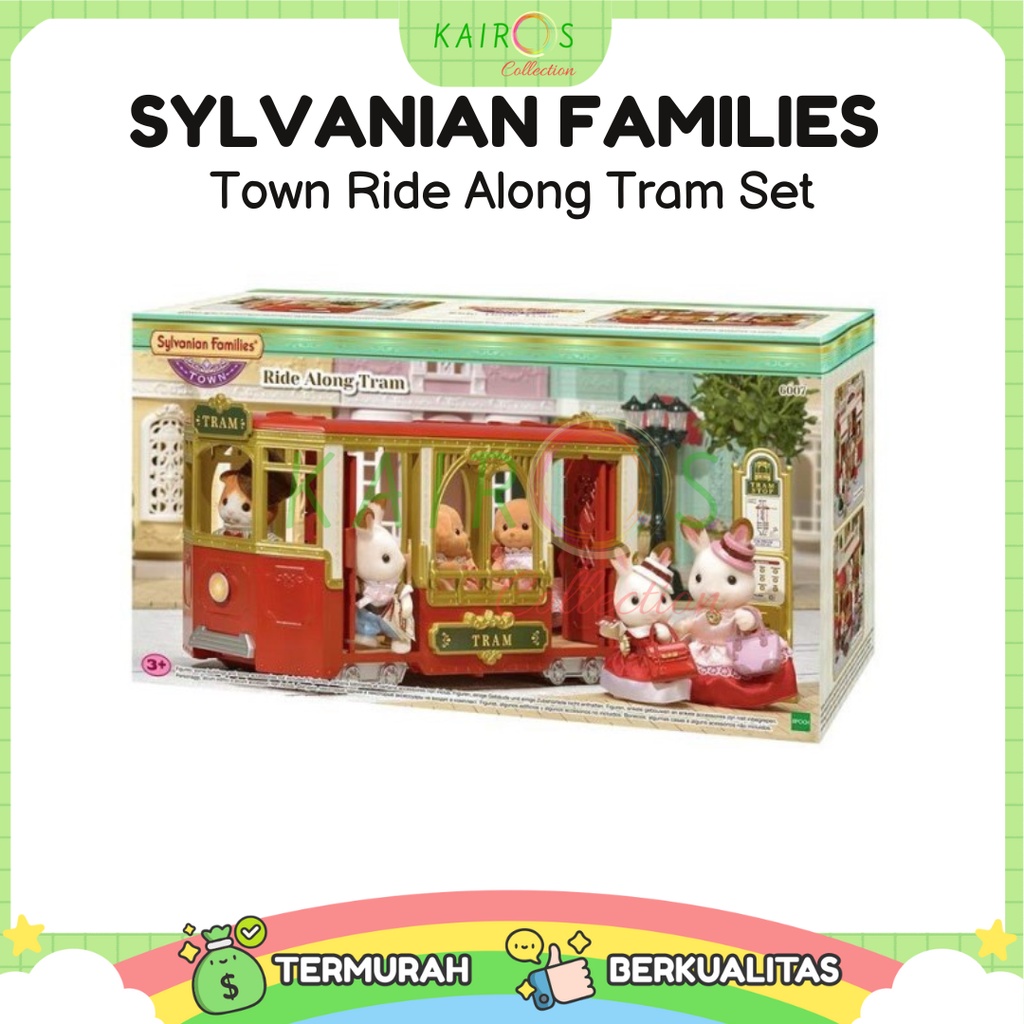 Sylvanian Families Town Ride Along Tram Set