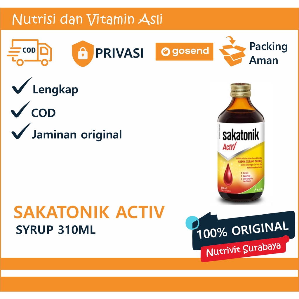 Sakatonik ACTIV 310 ml Vitamin Tambah Darah