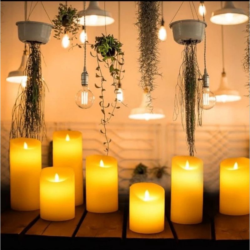 Lilin Goyang Led Diameter 7,5CM Tinggi 13CM