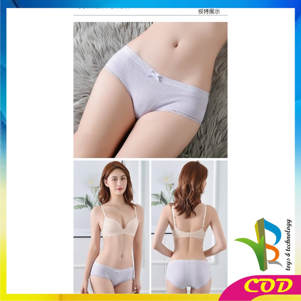 RB-P533 Celana Dalam Wanita Panty Polos Pita Sempak Pakaian Dalam dengan Hiasan Pita Wanita Kolor Import