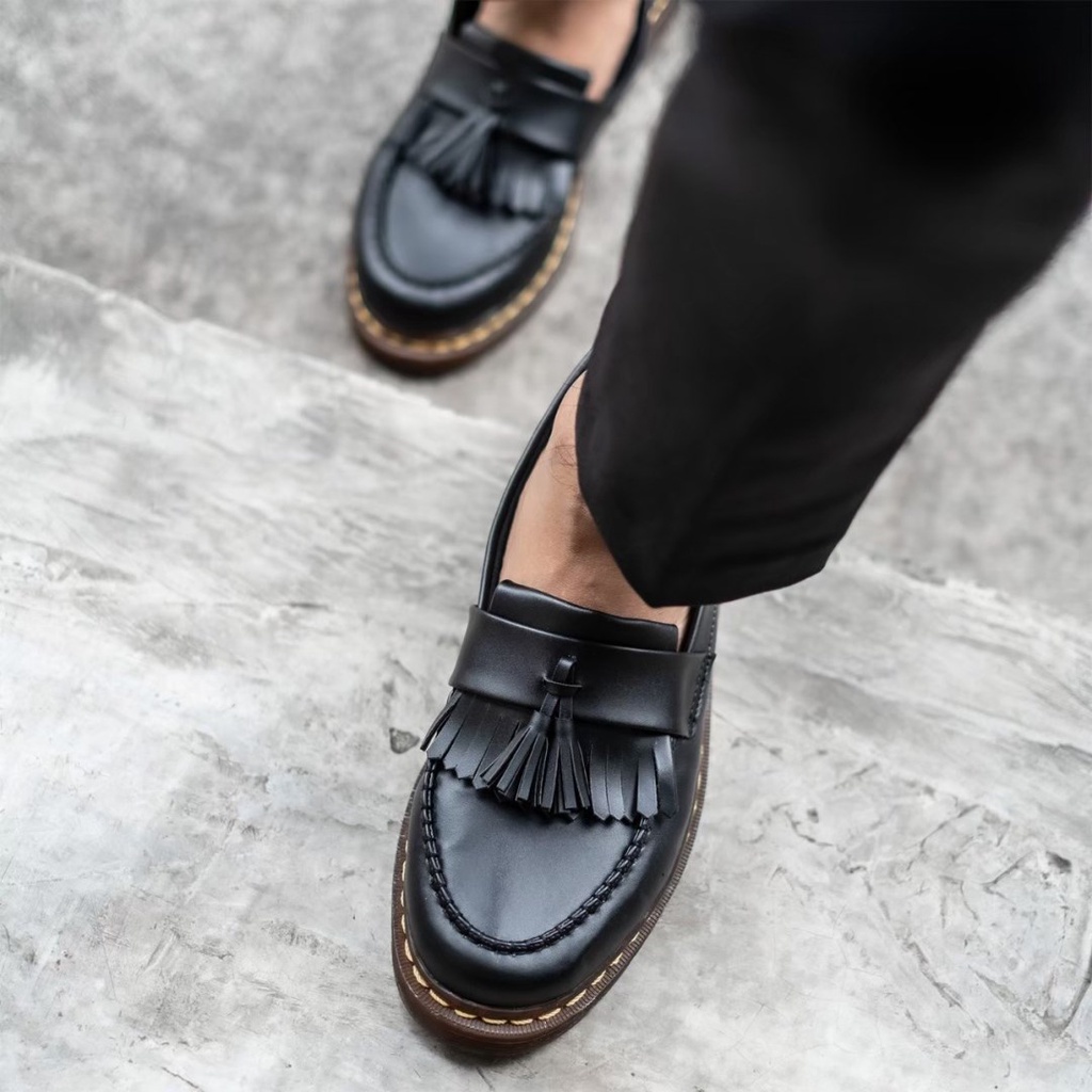 ZIGGY BLACK ORIGINAL x JACK Sepatu Loafers Hitam Pria Slip On Formal Casual Kerja Kantor Slop Resmi Kantoran Pesta Wedding Kondangan Nikah Selop Jalan Santai Hangout Kuliah Modern Penny Loafer Semi Kulit Premium Footwear Keren Terbaru Kekinian Branded