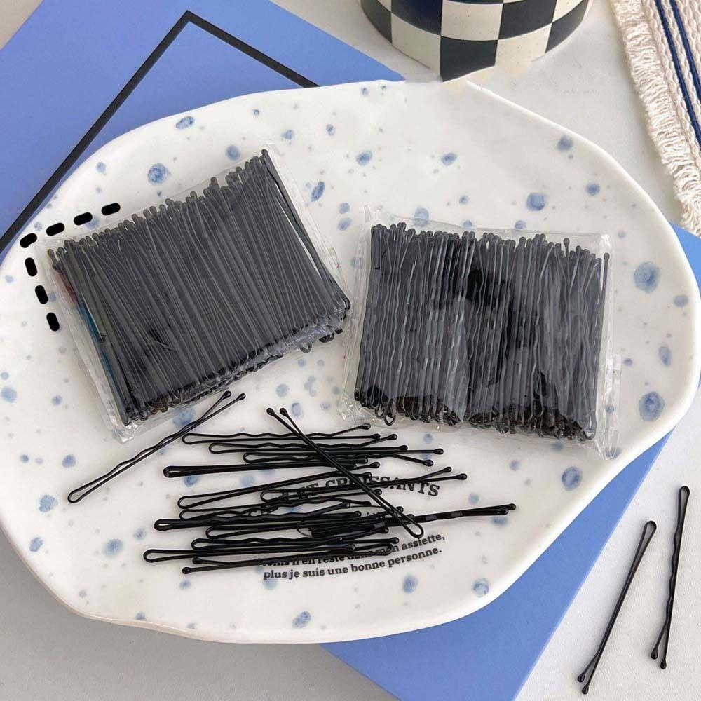 Rebuy 100pcs Hair Pin Flat Shaped Hair Salon Grips Alat Styling Rambut Tipe Gelombang Pin Rambut Tak Terlihat