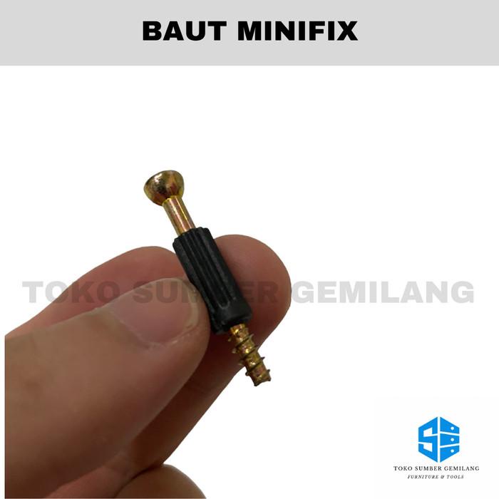 Baut Minifix / Baut Minifix Knock/ Baut Minifix 3 Cm Isi 100 Pcs Ready Stok