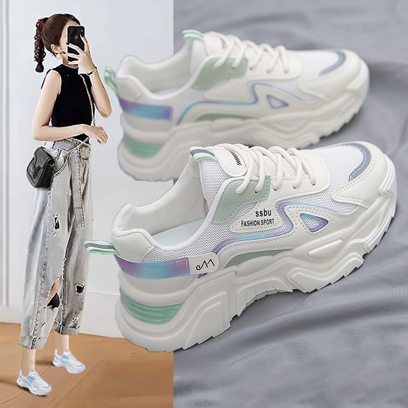 (FREE KAOS KAKI &amp; BOX) SN021 SEPATU SNEAKERS WANITA IMPORT KOREA FASHION