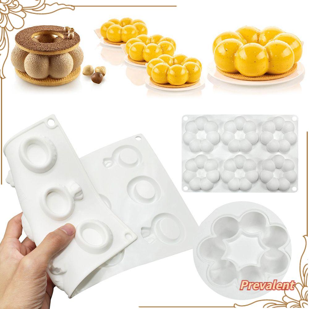 Preva Alat Dekorasi Kue Bunga 3D Jelly Dome Muffin Cup Soap Mould Baking Pan Cetakan Kue