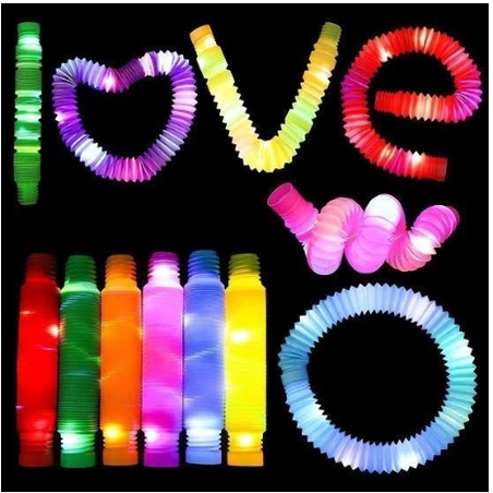 Mainan Anak Selang Pop Led Murah Mainan Viral Light Up Pop Tubes Pop Pipes Mainan Lampu Stick Anak