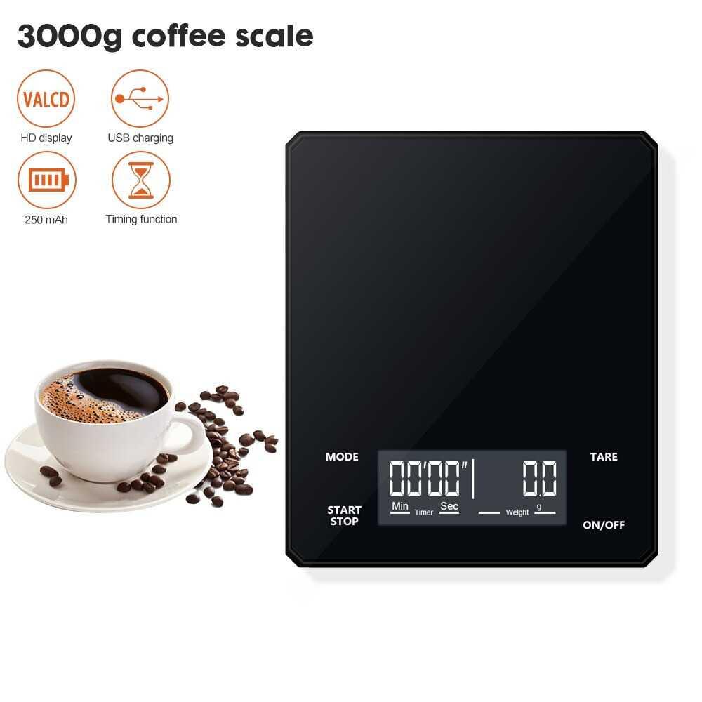 VA Timbangan Dapur Mini Digital 3kg Akurasi 0.1g dengan Timer - BK01