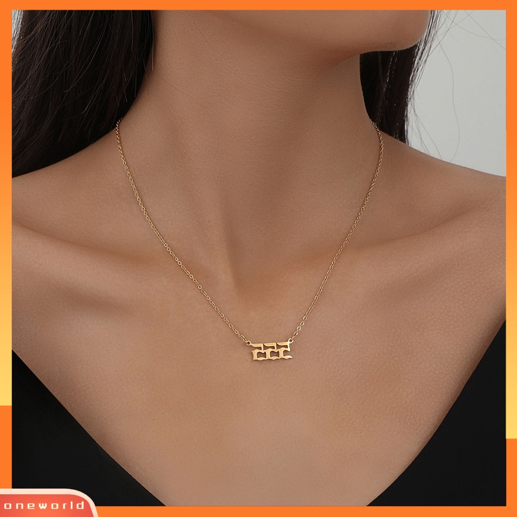 [ONE] Kalung Angka Retro Pengerjaan Halus Kreatif Wanita Memakai Nomor Kalung Untuk Pakaian Luar Ruangan