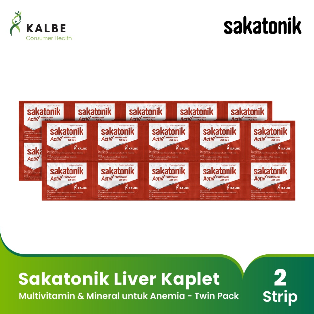 Sakatonik Activ Kaplet Strip - Vitamin Penambah Darah